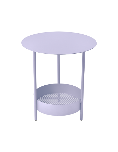 Kovový odkládací stolek Salsa s poličkou | FERMOB-25 marshmallow
