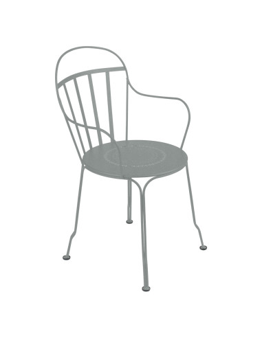Zahradní kovová židle s područkami Louvre | FERMOB-22