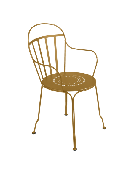 Zahradní kovová židle s područkami Louvre | FERMOB-24