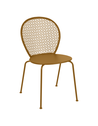 Zahradní kovová židle Lorette | FERMOB-24 gingerbread