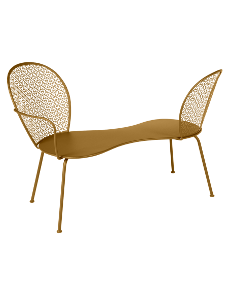 Konverzační kovová lavička Lorette | FERMOB-24