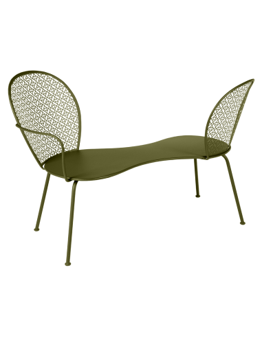Konverzační kovová lavička Lorette | FERMOB-25
