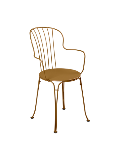 Zahradní kovová židle Opéra + s područkou  | FERMOB-24