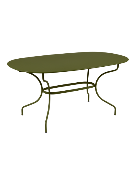 Kovový jídelní stůl Opéra + 160x90, oválný | FERMOB-25