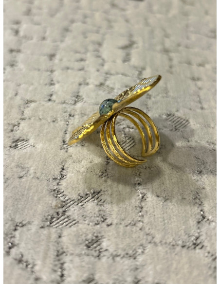 Gold ring in the shape of a flower | PIOU PIOU - 2