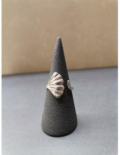 Silver ring with Gingo leaf | PIOU PIOU - 1 2