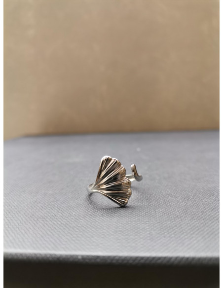 Stříbrný prsten s listem Gingo | PIOU PIOU-3