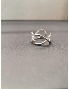 Silver intertwined ring | PIOU PIOU - 1 2