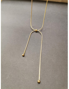 Řetízek s kuličkou, zlatý provlékací | PIOU PIOU-1 2