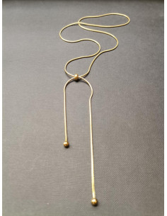 Chain with a ball, gold thread | PIOU PIOU - 1