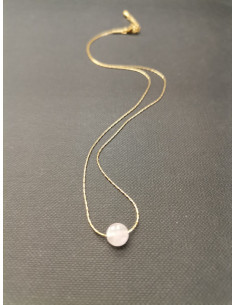 Chain with decorative stone - rose quartz| PIOU PIOU - 1