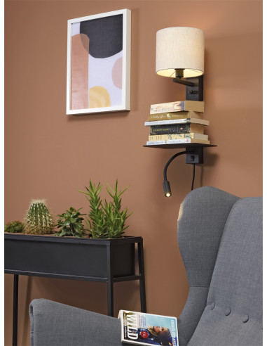 Nástěnná lampa Florence se stínítkem světlý len | IT´S ABOUT ROMI-5