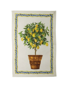 Linen towel Limonaia Coccio | TESSITURA TOSCANA TELERIE - 1