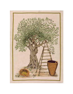 Linen towel DOP - Verde | TESSITURA TOSCANA TELERIE - 1