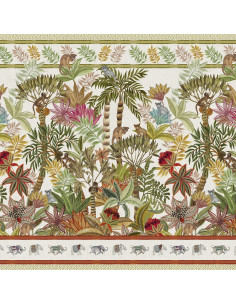 Lněný přehoz s potiskem Munai, 180x280 | TESSITURA TOSCANA TELERIE-1