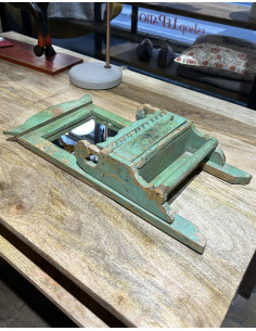 Teak mirror with shelf | import India - 1 2