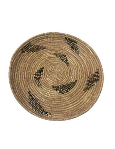 Dekorativní tác s béžovým opletem  | EA DÉCO-1