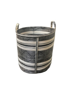 Úložný koš Bamaco N, černo-bílý vzor | EA DÉCO-1