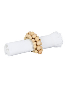 Napkin ring Billes with wooden beads | CÔTÉ TABLE - 1