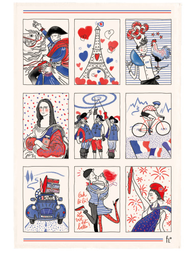 Utěrka s potiskem Symboles Francais | WINKLER-1