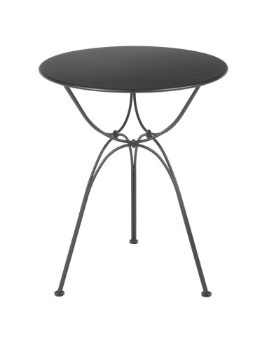 Kovový zahradní stůl Airloop Ø 60 | FERMOB-6 anthracite
