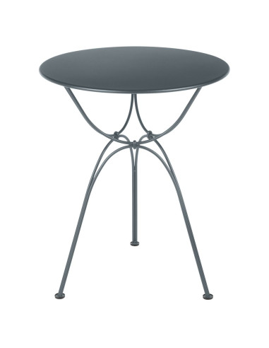 Kovový zahradní stůl Airloop Ø 60 | FERMOB-12 storm grey