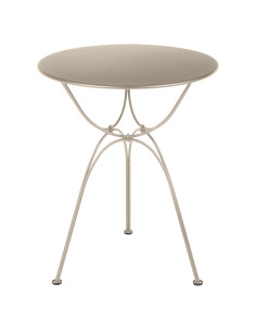 Kovový zahradní stůl Airloop Ø 60 | FERMOB-16 nutmeg