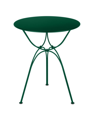 Kovový zahradní stůl Airloop Ø 60 | FERMOB-23 cedar green
