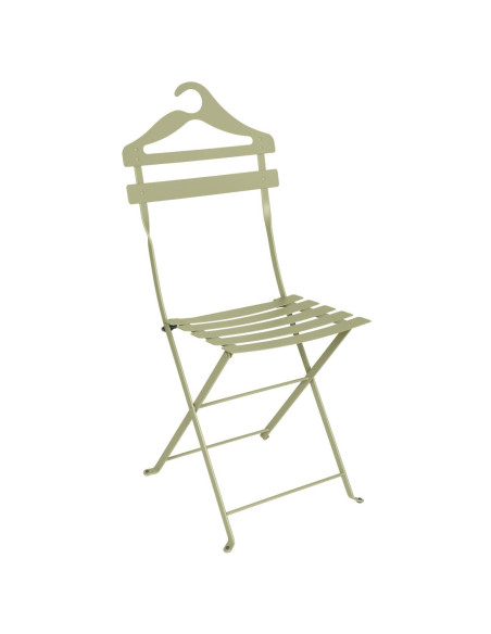 Skládací kovová židle Bistro s ramínkem | FERMOB-25 willow green
