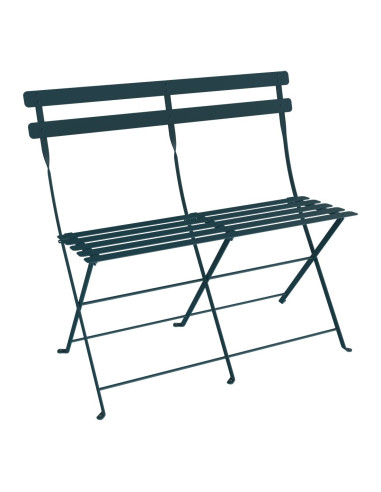 Skládací kovová lavička Bistro | FERMOB-5 acapulco blue