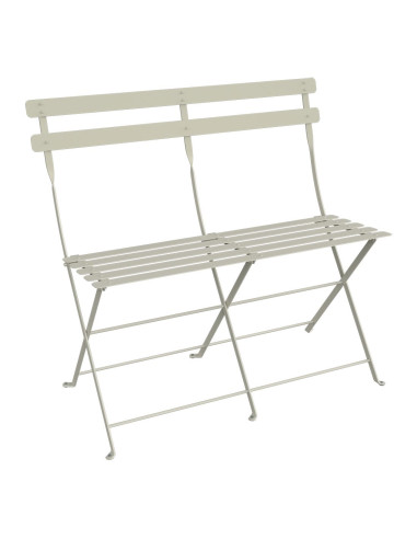 Skládací kovová lavička Bistro | FERMOB-19 clay grey