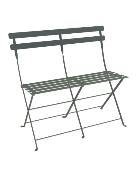 Skládací kovová lavička Bistro | FERMOB-23 storm grey