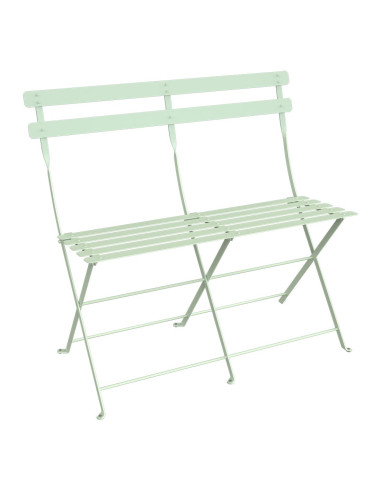 Skládací kovová lavička Bistro | FERMOB-27 ice mint