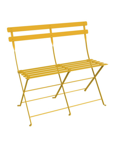 Skládací kovová lavička Bistro | FERMOB-29 honey