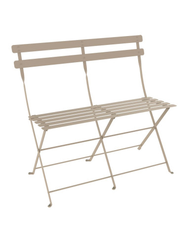 Skládací kovová lavička Bistro | FERMOB-31 nutmeg