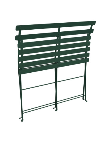 Skládací kovová lavička Bistro | FERMOB-46 cedar green