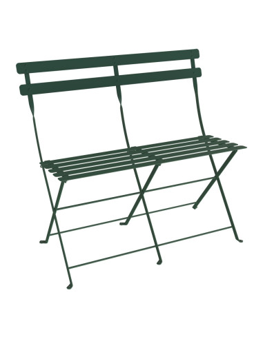 Skládací kovová lavička Bistro | FERMOB-45 cedar green
