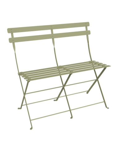 Skládací kovová lavička Bistro | FERMOB-49 willow green
