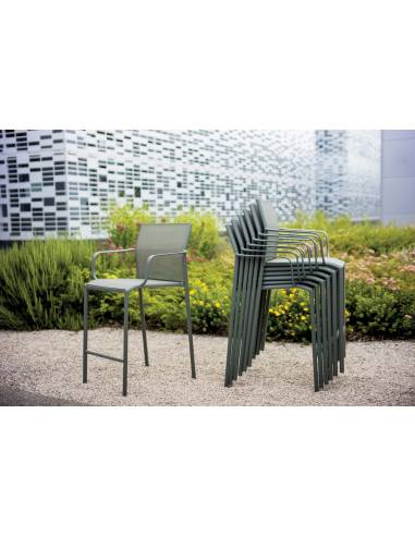 Kovová barová židle Cadiz s výpletem| FERMOB-7