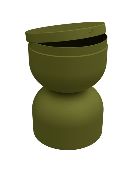 Kovový stolek/ stolička Piapolo s úložným prostorem-23 pesto a