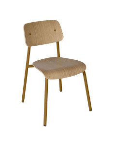 Metal chair Study with wood, indoor | FERMOB - 18