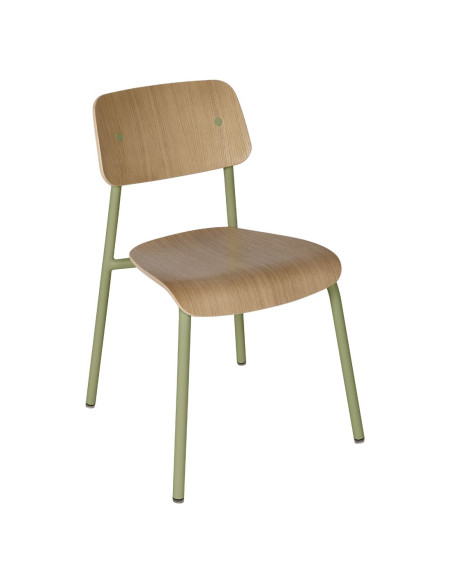 Metal chair Study with wood, indoor | FERMOB - 25