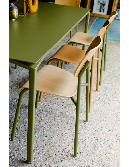 Metal chair Study with wood, indoor | FERMOB - 28