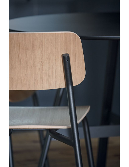 Metal chair Study with wood, indoor | FERMOB - 30