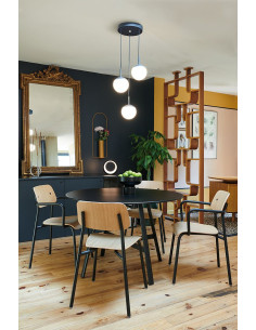 Metal chair Study with wood, indoor | FERMOB - 18 2