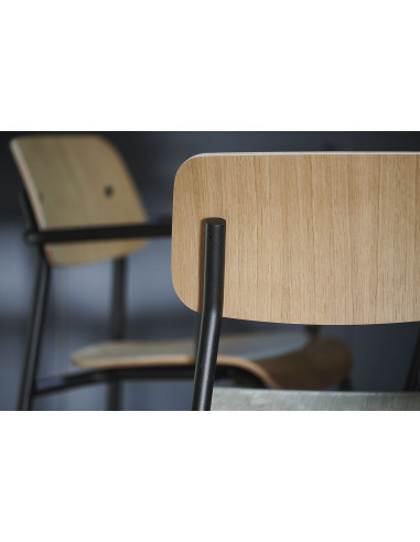 Metal chair Study with wood and armrest, indoor | FERMOB - 28