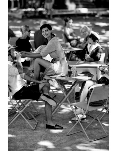 Skládací kovová židle Plein Air s područkami a s výpletem | FERMOB-14