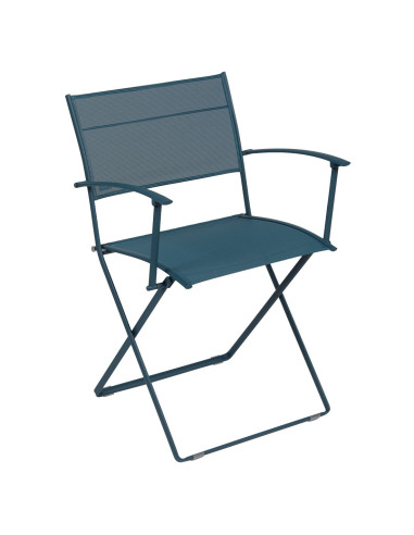 Skládací kovová židle Plein Air s područkami a s výpletem | FERMOB-9