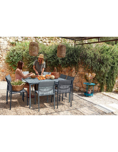 Kovový odkládací stolek Salsa s poličkou | FERMOB-28