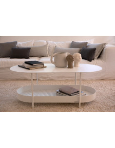 Metal conference table Salsa with shelf | FERMOB - 7 2